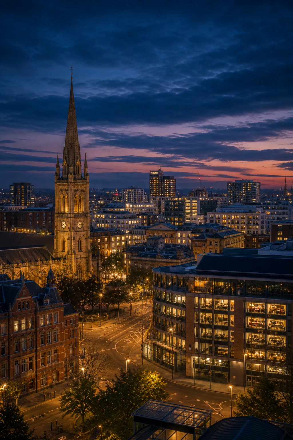 Recognisable Leicester city-centre architecture