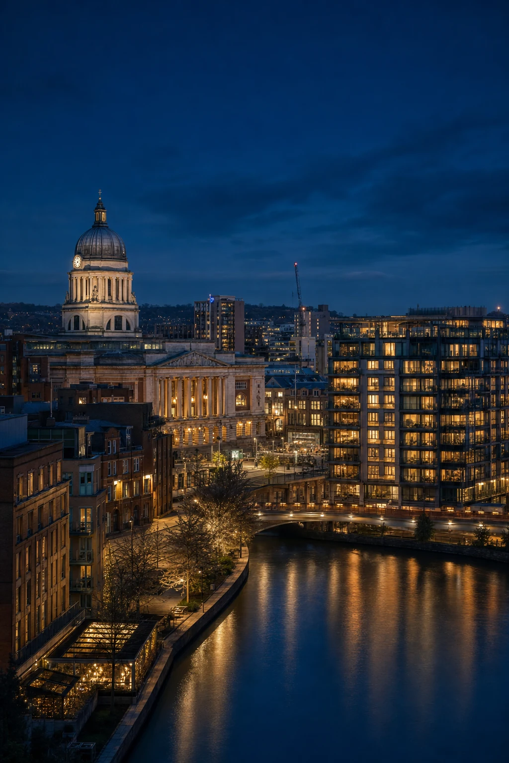 Recognisable Nottingham city-centre architecture